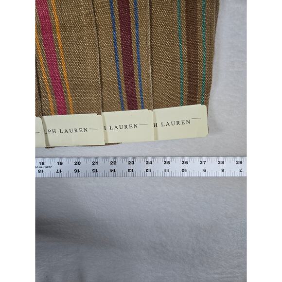 VTG Ralph Lauren Upholstery Fabric Remnant Marin Stripe Rose/Orange 27x27 0789 - Picture 4 of 4